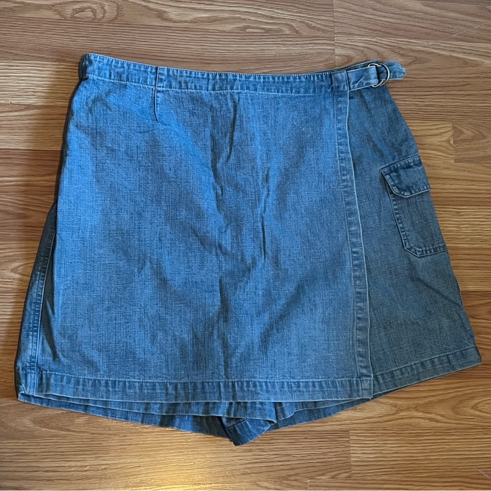 Denim Skort with Side Pocket - size 16